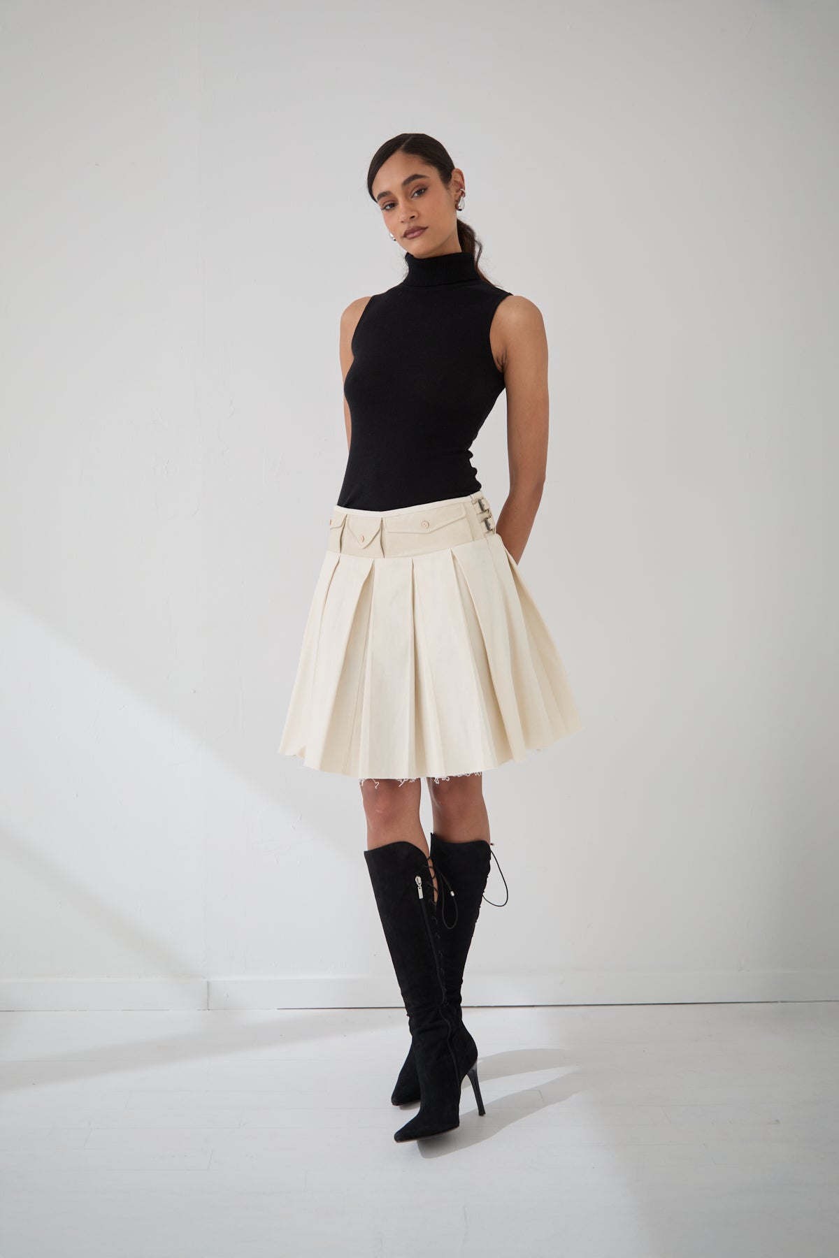 WREN midi skirt creme