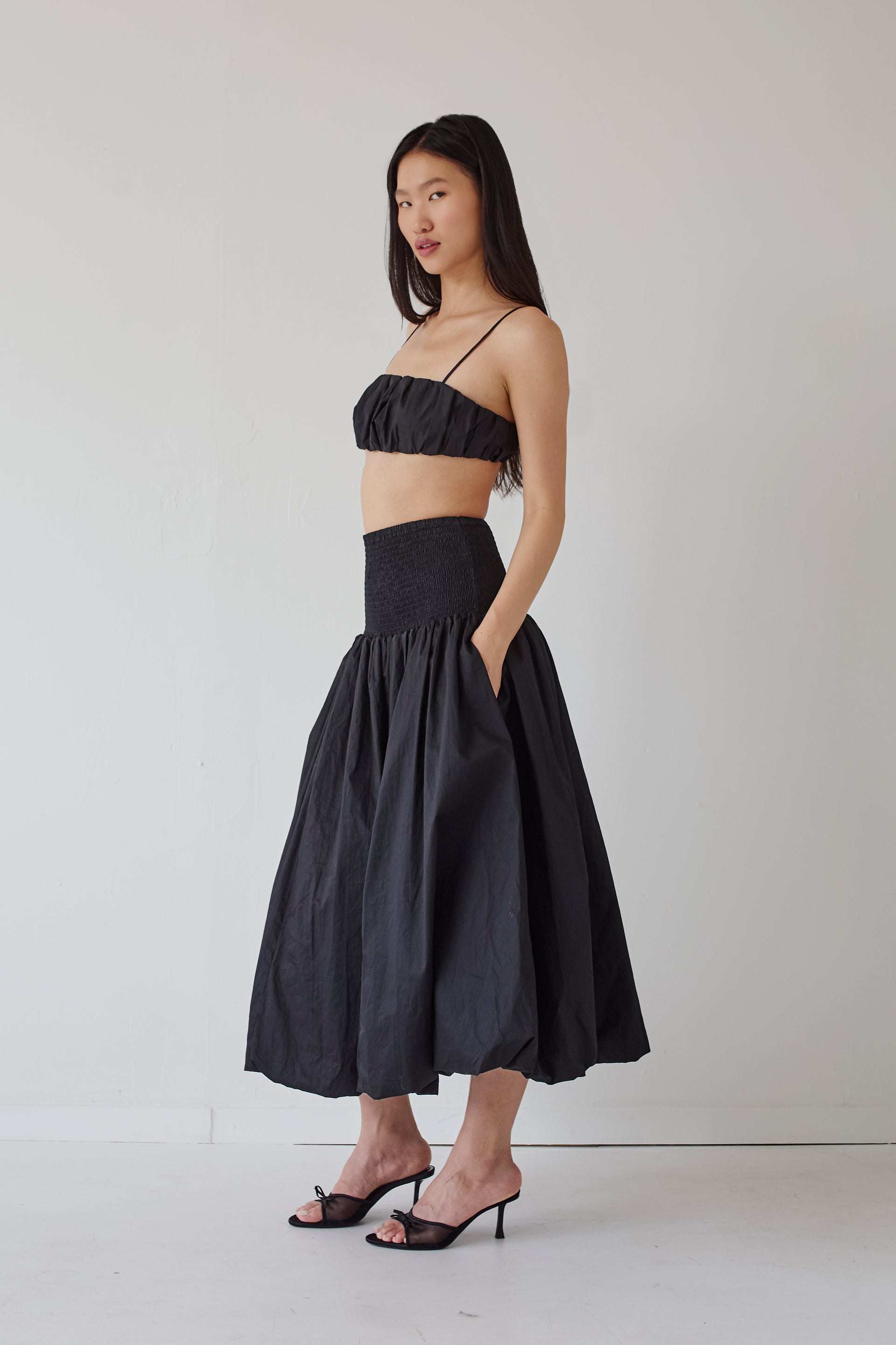 MIMI puff skirt M / Black