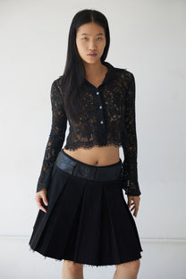 WREN midi skirt black